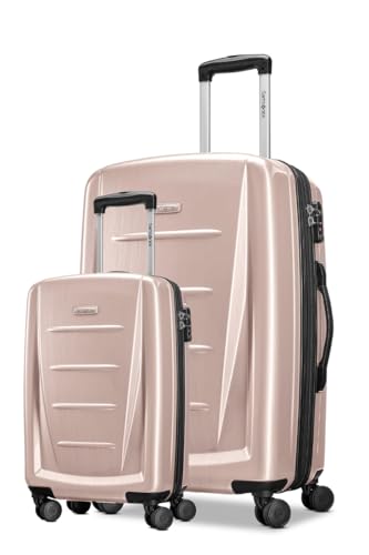 Image of Samsonite Winfield 2 Hardside Luggage with Spinner Wheels, Brown, One Size, Winfield 2 Hardside Luggage With Spinner Wheels, Rose Gold, 2 Pc Set (S + L) / (57 + 80 cm) / (20 + 28 inch), Modern