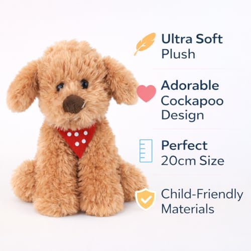 Peluche chiot Cockapoo Scruffs le premier ami tendre pour consoler les bébés - 3