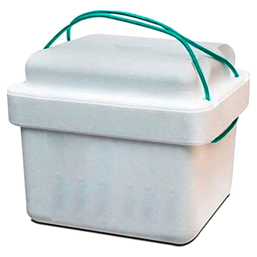 AC - Nevera portatil con cordón, Fabricado en poliestireno Resistente, Ideal para Playa o acampadas, Porta Alimentos, Capacidad de 11L (27 x 35 x 22,5 cm).