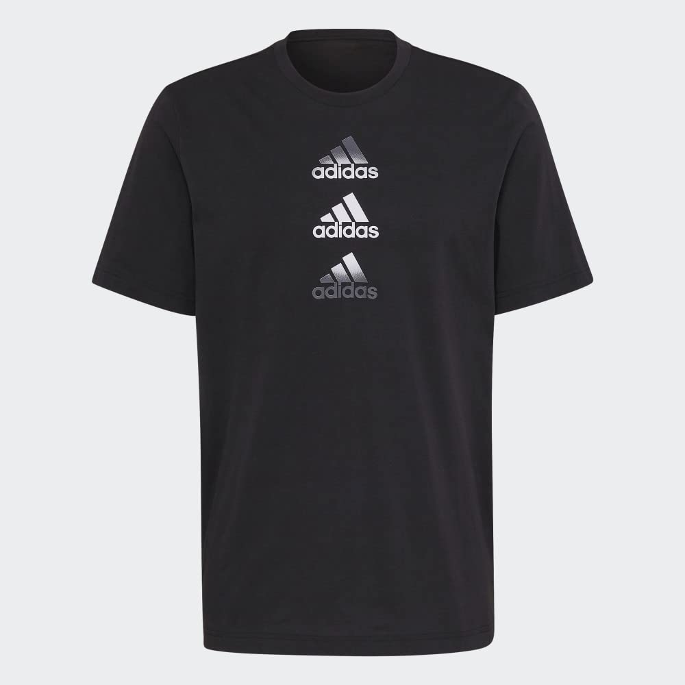 adidas Męska koszulka z logo 2 Move, Czarny, M