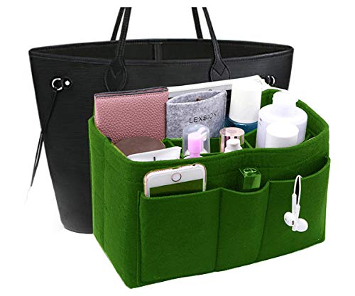Felt Insert Fabric Purse Organizer Bag, Bag Insert In Bag with Zipper Inner