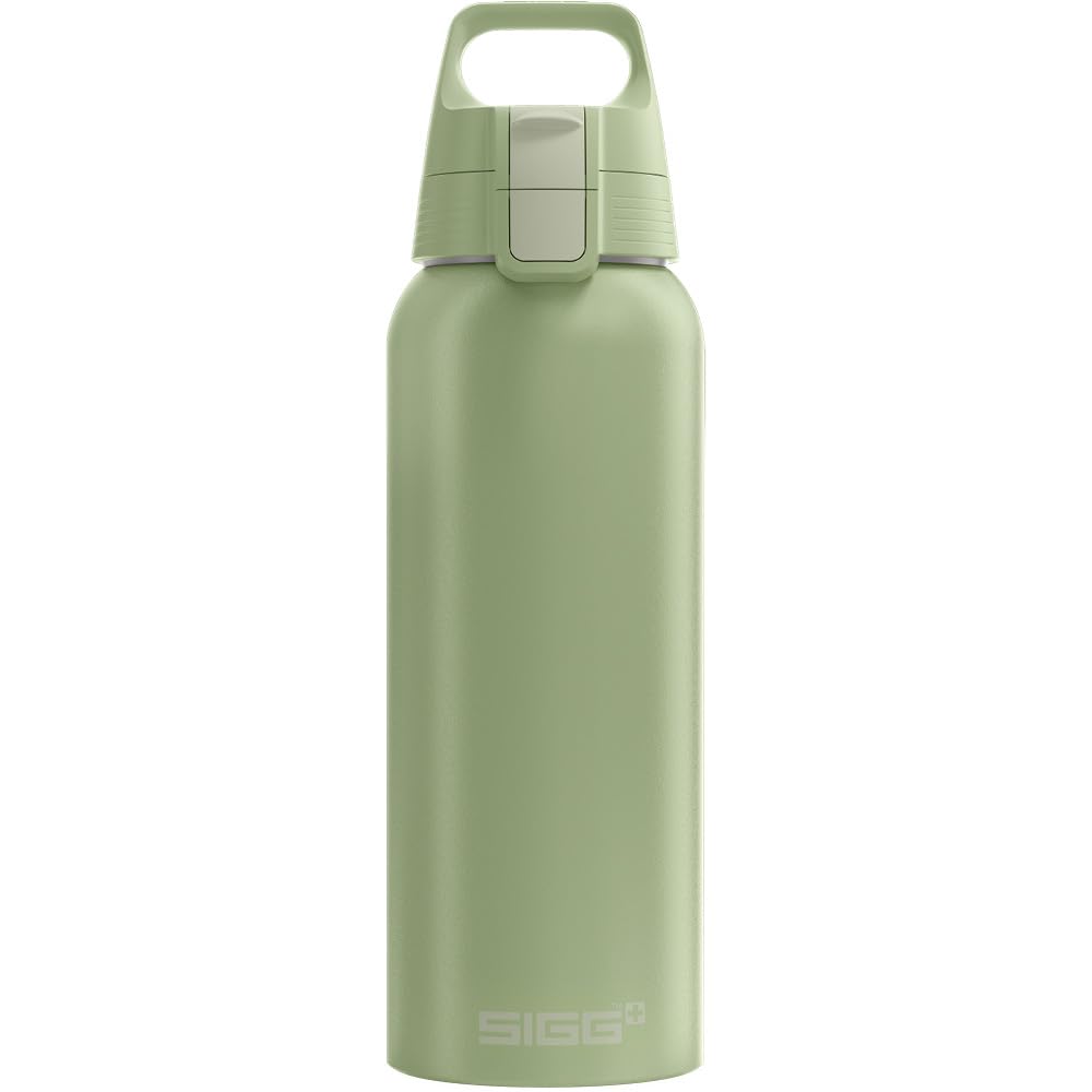 Sigg - Aluminum Water Bottle - WMB One Eco Green - ClimatePartner Certified - Suitable For Carbonated Beverages - Leakproof & Lightweight - BPA Free - Green - 1 L