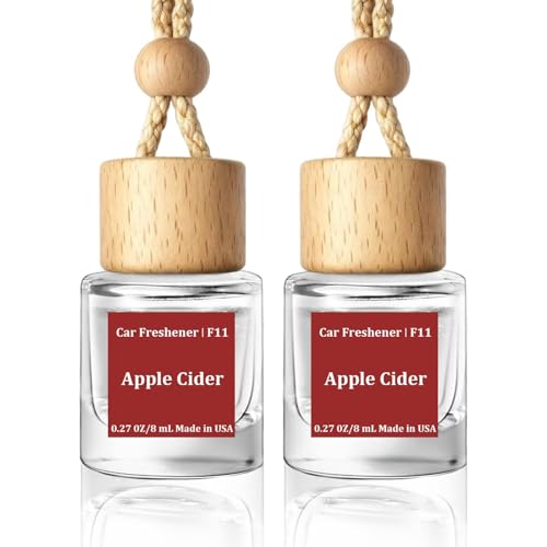Image of HoogaLife Car Air Freshener Diffuser 2 Pack Hanging Air Freshener Diffuser - Apple Cider Fragrance Oil Air D iffuser for Car, 45+ days Long Lasting Fragrance Made in USA (F11)