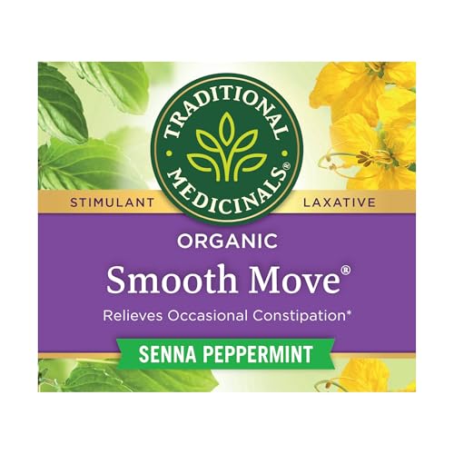 Traditional Medicinals Organic, Smooth Move Tea, Peppermint & Senna - Helps Relieve Constipation Overnight - Kosher, Non-GMO, Caffeine-Free, Compostable - 16 Tea Bags - Image 3