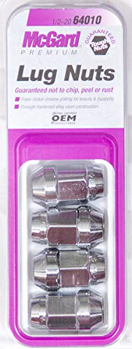 McGard 64010 Chrome Bulge Cone Seat Style Lug Nuts (1/2" - 20 Thread Size) - Set of 4