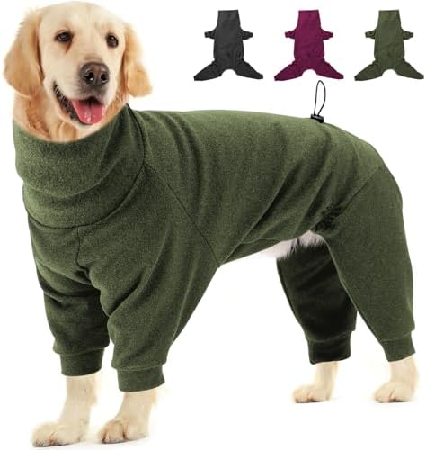 Dotoner Fleece Hundepullover Wintermantel Hundemantel Grosse Hunde Fleecejacke mit Beinen Hundebademantel für Kleine Mittelgroße Haustiere Hundebekleidung,Chihuahua,Beagle,Weicher