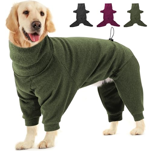 Dotoner Fleece Hundepullover Wintermantel Hundemantel Grosse Hunde Fleecejacke mit Beinen Hundebademantel für Kleine Mittelgroße Haustiere Hundebekleidung,Chihuahua,Beagle,Weicher Hunde Pyjamas
