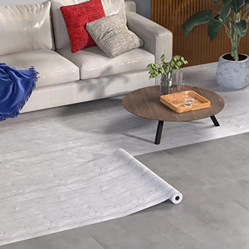 JOIEYOU Selbstklebender PVC Bodenbelag – Wasserdicht, Trittschalldämmend, 18 Stück, 91x15 Cm