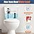 Teviora Universal Toilet Flusher Replacement Kit, Water-Saving & Height Adjustable Fill Valve, 2-Inch Flapper, Toilet Handle Lever, Quiet & Anti-Siphon Toilet Repair Kit Inside Tank (Black, 2-Pack)