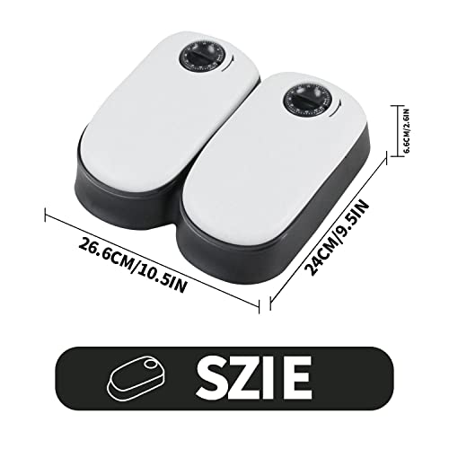 PAWISE Automatic Pet Feeder 300 ml Automatischer Futterspender für 48-Stunden-Planung für 2 Mahlzeiten Zeitgesteuerter Futternapf für Hunde und Katzen