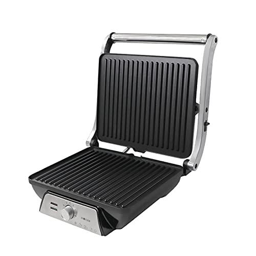 Mini-Kontaktgrill - Tower Panini-Grill Mit Abnehmbarem Ölsammler, Leicht Zu Reinigender Antihaft-Beschichtungsplatte, 6…