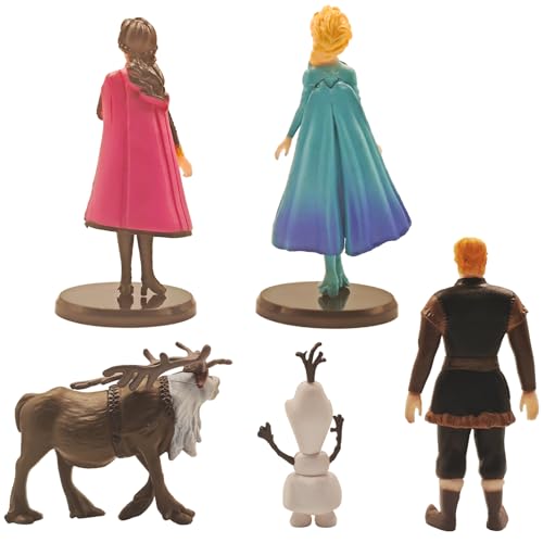 5 Pièces Décoration de Gâteaux Figurine, Set de Figurines de jeu Princesse d'Hiver, Cupcake Topper Decoration, Figurine Décoration Gâteau pour Enfants,...