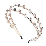 ♢ [REGALOS IDEALES] Estas diademas de diamantes de doble capa se pueden utilizar como un regalo ideal para novias, esposas, hermanas y amigos. Expresa tu amor y cuidado y refleja tu gusto personal. Son prácticos accesorios para el cabello para crear peinados. Se pueden utilizar como regalos de cumpleaños para madres, hermanas, novias o como regalos navideños.
