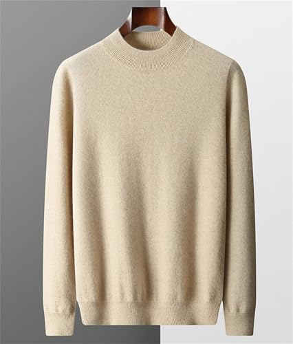 Men Pure Cashmere Half Turtleneck Knit Long Sleeve Pullover Sweater2