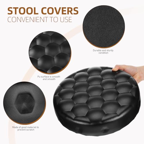Assise de tabouret ronde ergonomique ondulée et confortable en PU