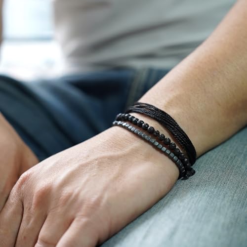 Pulsera artesanal de piedra natural ajustable para hombre miniatura 5