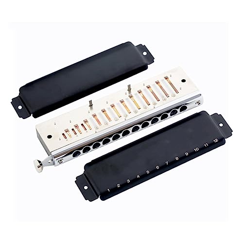 PacuM Harmonica par Instrument Clé 12 Trous 48 Tons Harmonica Noir Chromatique Clé de C for Joueur Professionnel Étudiants Débutant Harmonica - Les Beatles, Paul McCartney, John Lennon, RIngo Starr, George Harrison PacuM Harmonica par Instrument Clé 12 Trous 48 Tons Harmonica Noir Chromatique Clé de C for Joueur Professionnel Étudiants Débutant Harmonica – Image 5