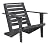 SAFAVIEH PAT6746A Outdoor Collection Lanty Teak Adirondack Side Chair