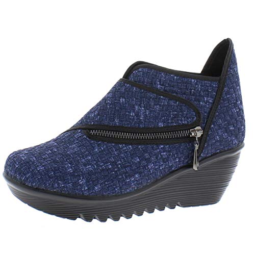 Bernie Mev Women's Zig Zag Ankle Bootie, Jeans, 38...