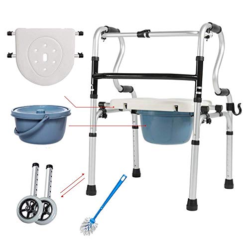 歩行器歩行器補助歩行器、8段階調節可能な折りたたみ式歩行器高齢者および身体障害者用アルミ製標準歩行器耐荷重:330ポンド(付属品付き)(付属品付き) Full of stars