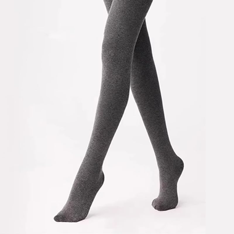 1 Pair of Slimming Vertical Stripe Mid-Thick Long Socks, Dark Gray