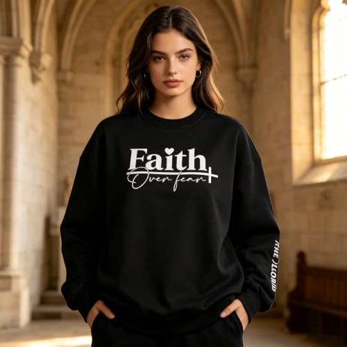 UNIQUEONE Christian Sweatshirt Women Faith Shirts: Jesus Sweatshirt Christian Religious Crewneck Long Sleeve Pullover Tops - image 4
