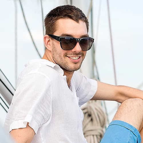 Image of URUMQI Polarized Sunglasses Fit Over Glasses for Men Women, Oversized Square Sun Glasses UV400 Protection