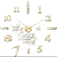 Junkin 3 D Large Frameless DIY Wall Clock Modern Decor Family Quote Wall Stickers Clock Kit for photo Junkin 3 D Large Frameless DIY Wall Clock Modern Decor Family Quote Wall Stickers Clock Kit for