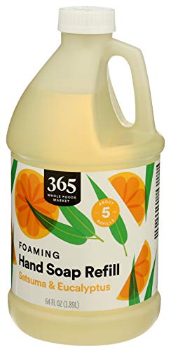 Image of 365 by Whole Foods Market, Hand Soap Foaming Satsuma Eucalyptus Refill, 64 Fl Oz (Pack of 2)