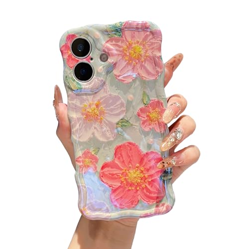 Coque iPhone 16 Plus motif floral rétro pour le style des femmes