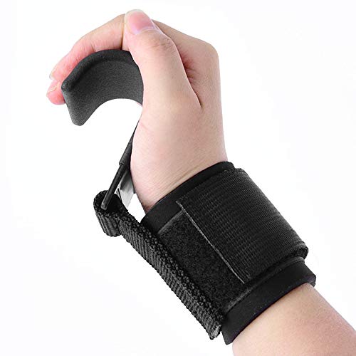 Wrist Wrap, Andoer Ganchos para levantamento de peso de levantamento de peso para exercícios de giná