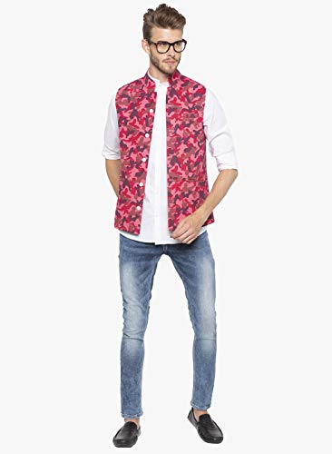Nick&Jess Mens Printed Nehru Jacket2