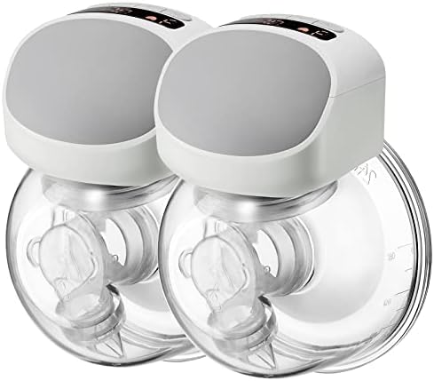 DOOOB Wearable Breast Pump, S10 Pro Electric Breast Pump,Portable Electric Breast Pumps for Breastfeeding with 2 Modes,9 Levels,LCD Display,Memory Function Rechargeable ,24mm Flange, 2 Pack