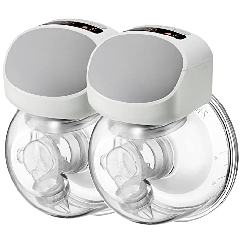 Image of DOOOB Wearable Breast Pump, S10 Pro Electric Breast Pump,Portable Electric Breast Pumps for Breastfeeding with 2 Modes,9 Levels,LCD Display,Memory Function Rechargeable ,24mm Flange, 2 Pack 1.0 Count