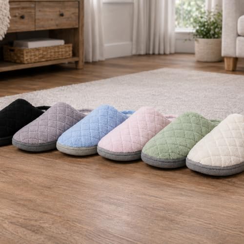 Image of Leslie Terry Clog House Shoes with Memory Foam, Indoor Slippers with Wide Widths