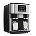 Produktbild Klarstein Eiszeit Crush Eiswürfelmaschine, 3-in-1: Eiswürfel, Crushed-Eis, Eiswasser, 2 Eiswürfelgrößen, 15-18 kg/24h, LCD-Display, Wassertankkapazität: 1,8 Liter, Eiskapazität: 600 g, silber