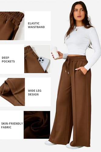 Image of Q - RIOUS Women's Wide Leg Drawstring Relaxed Fit Trouser