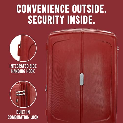 Image of IZOD Mateo 3 Piece Expandable Hardside Luggage Set, Maroon