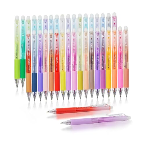 Stylos à encre effaçable pointe fine 36 couleurs pour notes