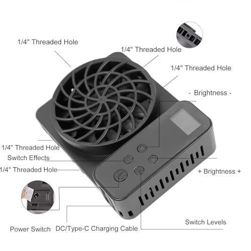 Image of GOWENIC 100W LED Video Light, 2800K 6800K Bi Color Photography Light with 9 Scene Modes and Dual Cooling System, for Portrait Product Cinematic Content Creation