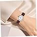 Imagen de iplusmile Reloj Mujer Pequeño Elegante Correa Cuero Marrón Diseño Simple para Estudiantes y Niñas con Esfera Digital Sencilla