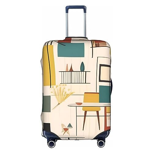 Mid Century Modern Luggage Cover,&^Suitcase Protector, Trolley Case Cover For X-Large Luggage, Suitcase Protector.