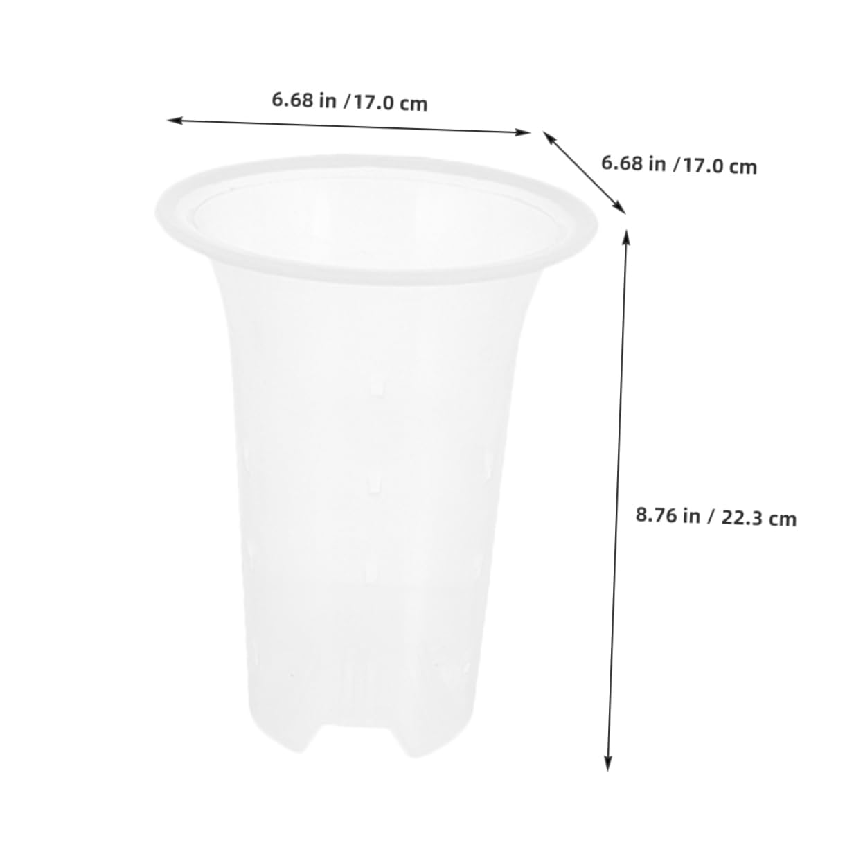 Pots D’orchidées en Plastique Blanc 8 Pièces, Pots de Pépinière