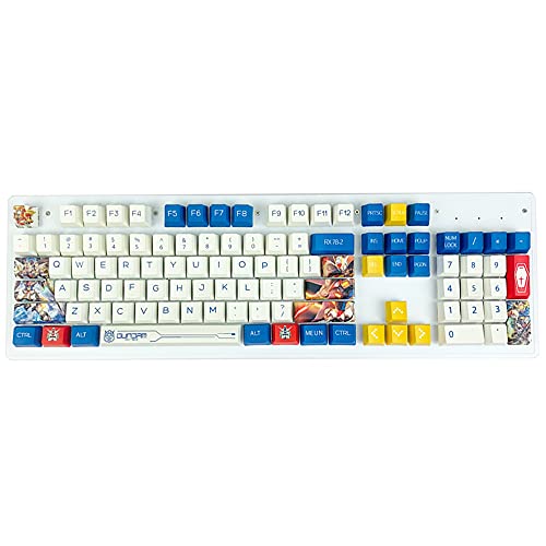 Juego de teclas de computadora PBT Dye Upgrade 108 teclas OEM Profile Keycaps Keycaps Keyset con extractor para Cherry Mx Gateron Kailh Switch teclado mecánico (Robot EFSF)
