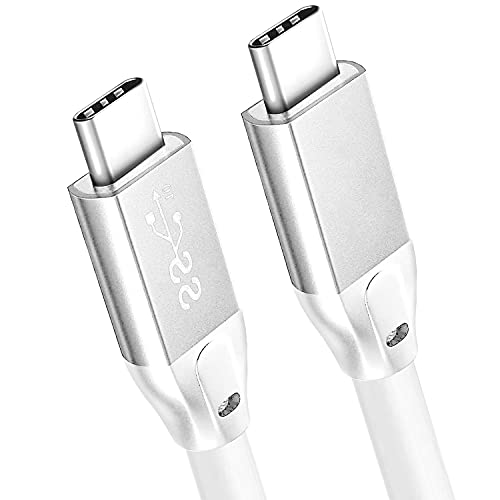 Long USB C 3.1 Gen2 Cable 15FT White, Type C 10Gbps Data Transfer Cord, 4K@60Hz Video, 100W Quick Charge, Awnuwuy USB C to USB C Cable Compatible with Samsung T5 Portable SSD, Elgato HD60 S, iPad Pro
