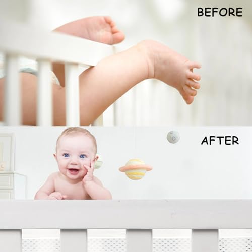 Bizcasa 2 Stück Bettumrandung Babybett,Babybett Umrandungen Breathable Netzgewebe Umrandungen,4-Seitiges Netzfutter für Kinderbetten-Verstellbar,Abnehmbar -340cmx30cm + 160cmx30cm