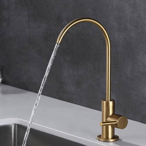 Grifo de cocina con doble salida de agua pura y acero inoxidable 6