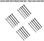 (Pack de 20 pcs) Pointes de Stylet de Remplacement S Pen pour Samsung Galaxy Tab S6, Tab S6 Lite (Noir/Gris)