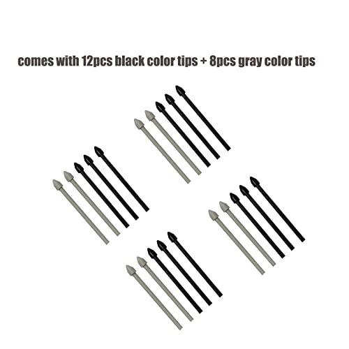 (20pcs Pack) Tab s6 s Pen Nibs Replacement Stylus Tips for Samsung Galaxy tab s6,Tab s6 lite (Black/Gray) - Thumbnail 2
