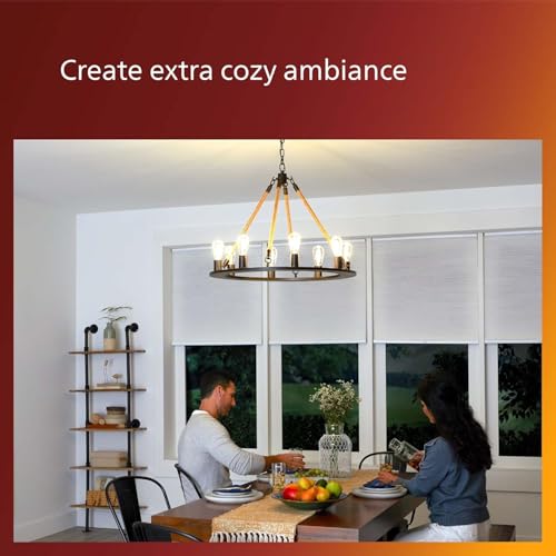 PHILIPS LED 40W A19 4-Pack Vintage Edison Spiral Daylight (5000K) 500 Lumen (5.5W = 40W) Dimmable Clear Flicker-Free Light Bulbs - image 8